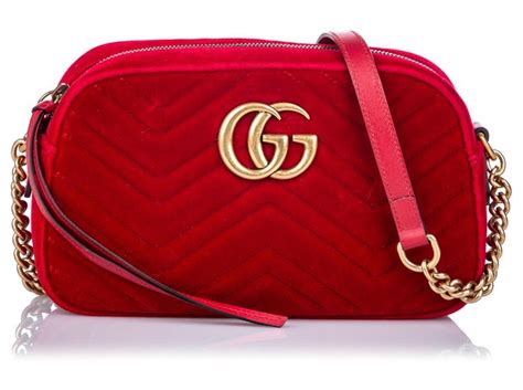 borsa gucci rossa velluto|gucci borse da donna.